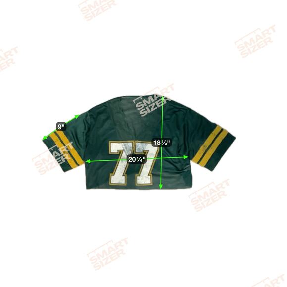 GREENBAY NFL #77 Football Ladies Vintage Look Cropped Mesh LaceV-neck Jersey M - Picture 9 of 9